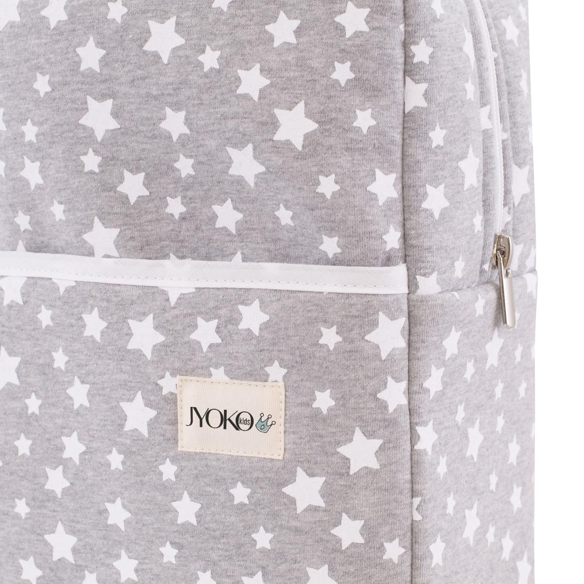 JYOKO KIDS Zaino per Bambini Scuola Materna con Ricamo Personalizzato del Nome (White Star)
