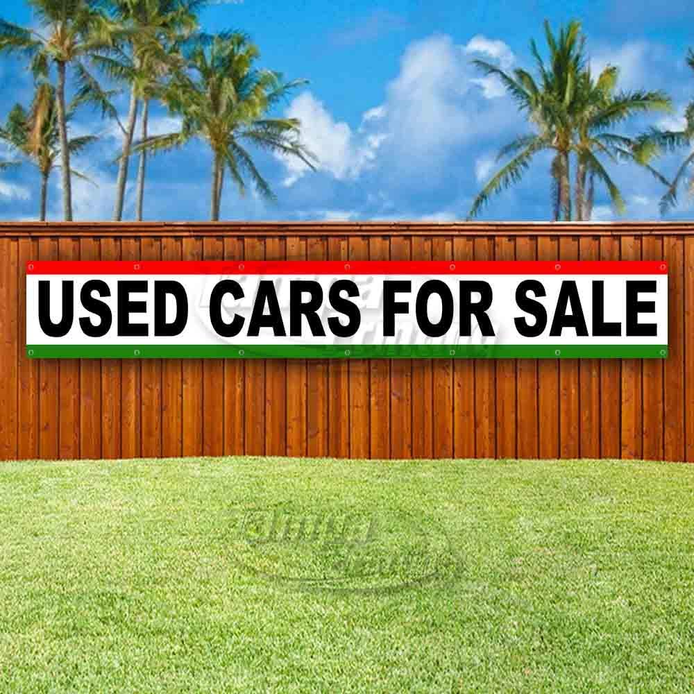Used Cars for Sale Extra Large 13 oz Banner Heavy-Duty Vinyl Single-Sided with Metal Grommets