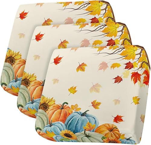 Miniatura 8 de Fundas de cojín para sofá, funda elástica para sofá con parte inferior elástica, fundas de cojín color naranja degradado con acuarela de Acción de