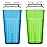 Reflo Smart Cup Bundle (Blue & Green 2-Pack) Toddler Transition Weaning Cup, Montessori-Inspired Design, Slow-Spill 360 Rim Flow-Control, BPA-Free, Made in USA, E-Guide via QR Code