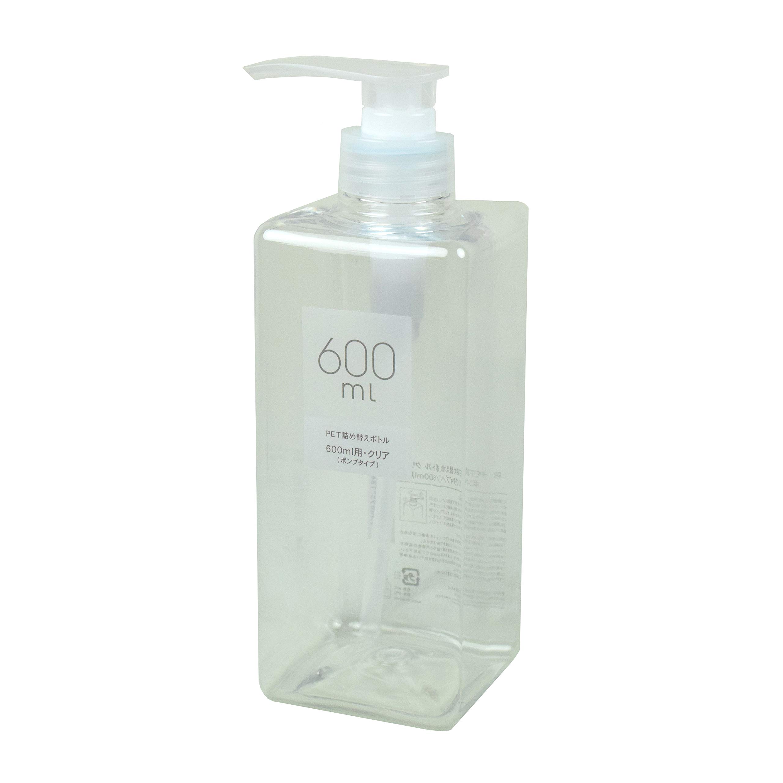 Amazon｜カインズ(CAINZ) PET 詰替ボトル 600ml クリア プッシュ式