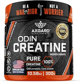 Creatina 300g - 100% Creatina Pura - Importada - Creatina Monohidratada - Com LAUDO EUROFINS - Axgard Supplements