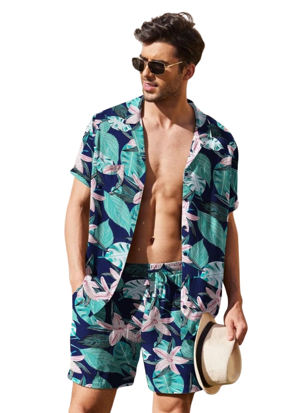 Co Ord Set for Men | Night Suit | T-Shirt and Shorts Set for Man | Night Dress | Pyjama Set | Summer Wear | Lounge wear | Beach Outfit-image-44