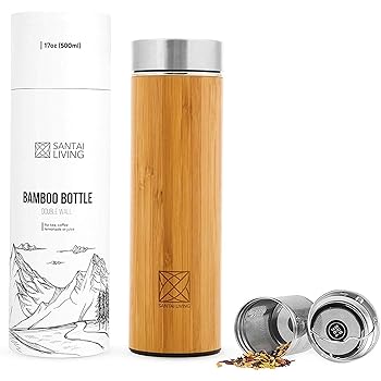 bamboo thermo bottle