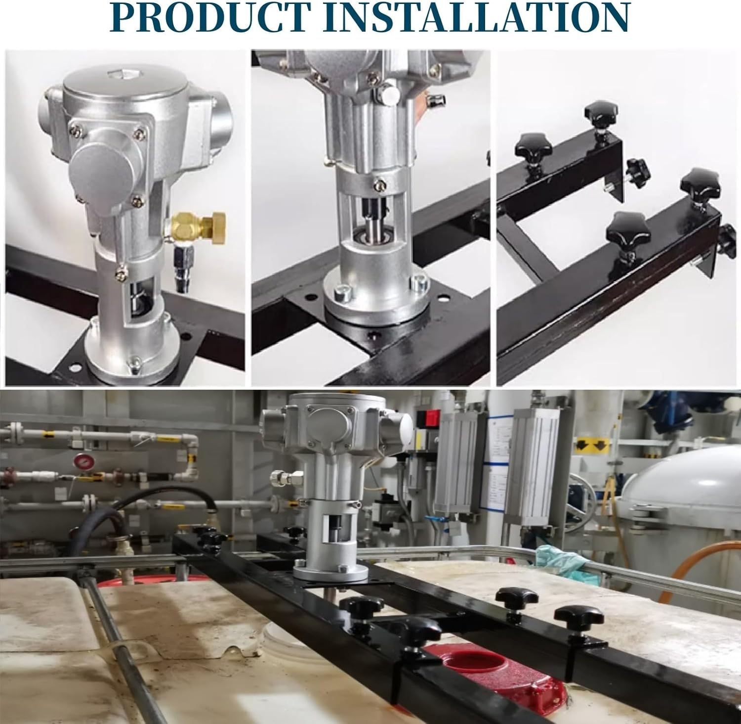 IBC Air Agitator, Electric IBC Tote Mixer Pneumatic Bracket Mixer, Paint Stirring Machine Bracket Air Agitator Paint Mix Tool Stirring Capacity 1000L(Powerful)