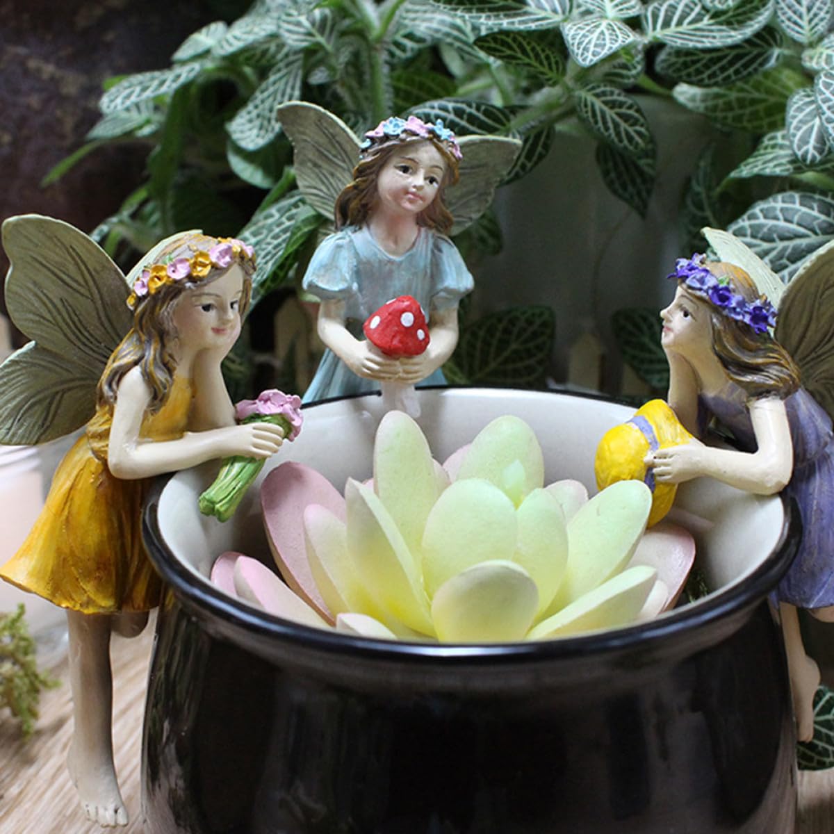 Amazon | FOMIYES 花の妖精ピクシー 5個 フライウィングミニチュア 花