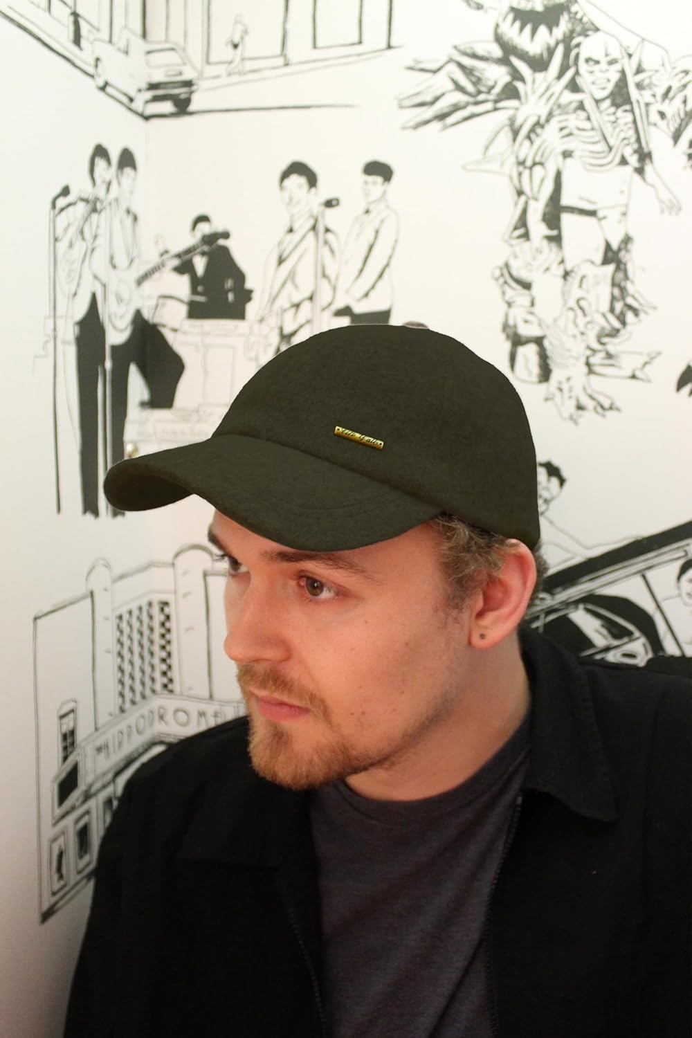 Fits Y'all Wool Classic Baseball Cap with Pigskin Leather: Adjustable Relaxed Fit for Men, Women and All Genders