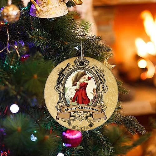 Miniatura 3 de Cheyan Divertido adorno de porcelana de Navidad con temática de Navidad, decoración del hogar, colgantes de Navidad, árbol de Navidad, adorno