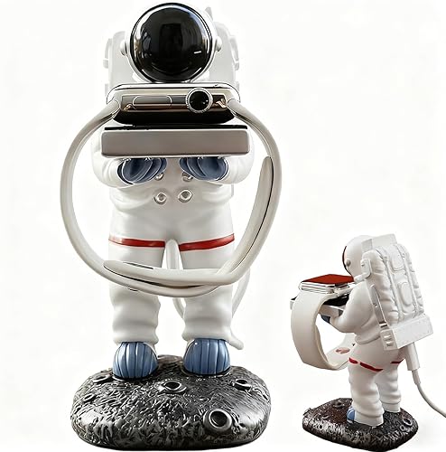 Wireless Charger Apple AirPods Station 3 Pro 2Pro and All Types of Apple Watches White Decorative Device Holder with Moon Base