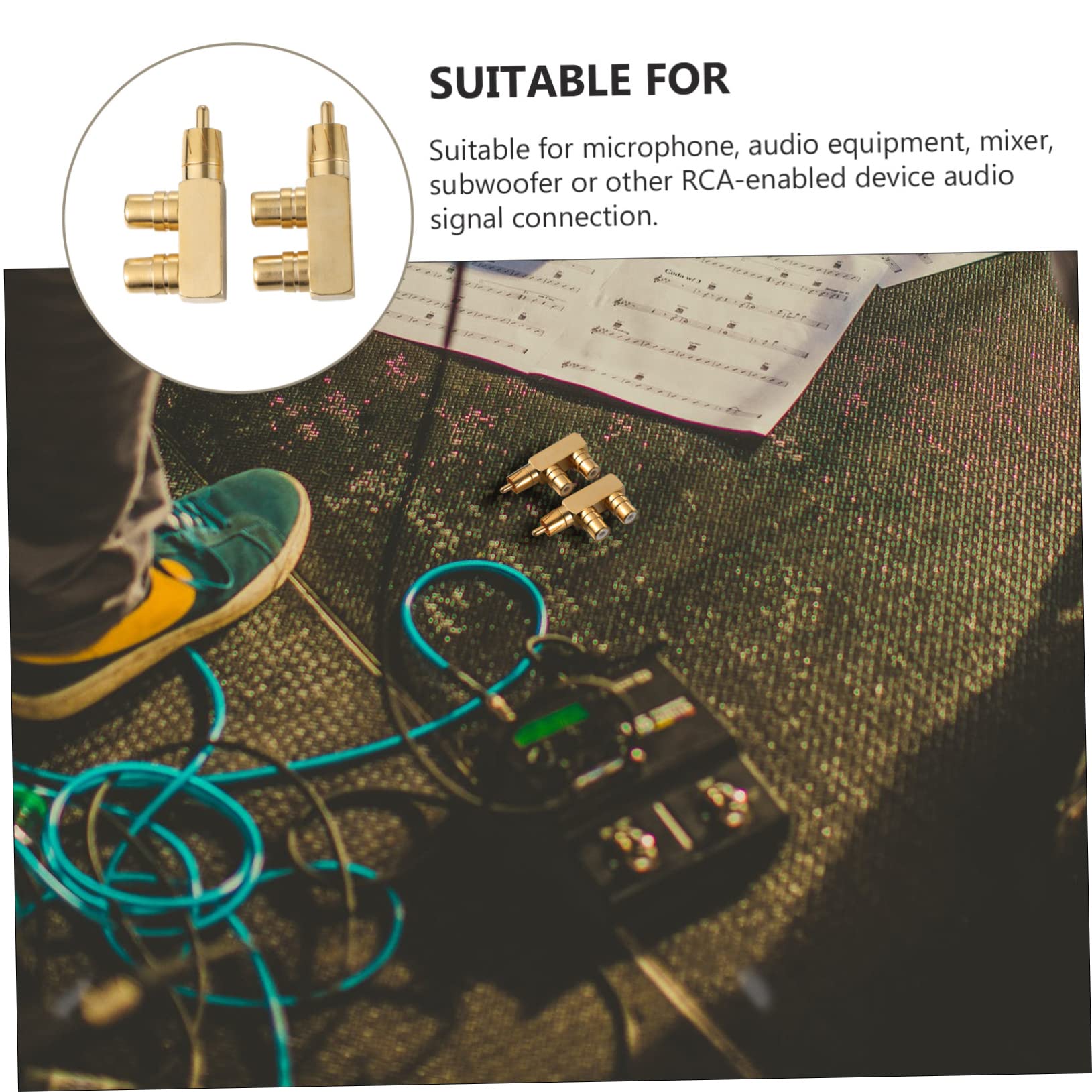 OSALADI 6stücke Audio Splitter Adapter Vergoldeter Kupferstecker Für Tv Verstärker Mixer Kompatibel Mit Vcd DVD Langlebig Und Praktisch Für Professionelle Anwendungen
