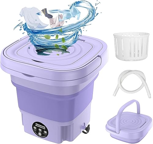 Lavadora portátil, mini lavadora plegable y secadora, lavadora adecuada para ropa de bebé, ropa interior, calcetines, suministros para mascotas,
