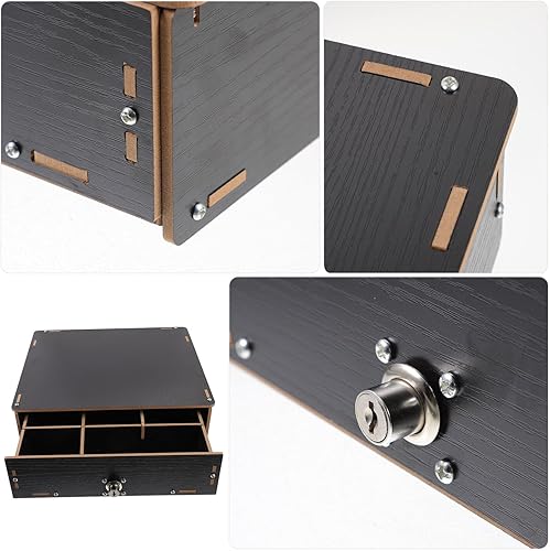 Miniatura 5 de VILLCASE Cajón de efectivo al por menor Cajón de caja registradora manual Push Open para sistema de punto de venta Cajón de efectivo con bandeja