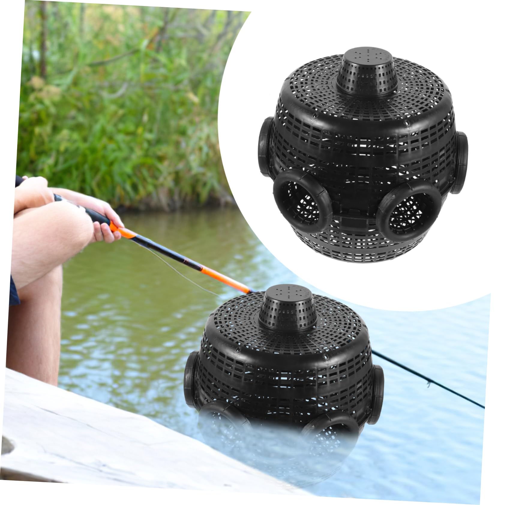 Parliky Fish Cage Trap 6 Hole Crawfish Trap Simple Operation Perfect for Crab Lobster Shrimp More