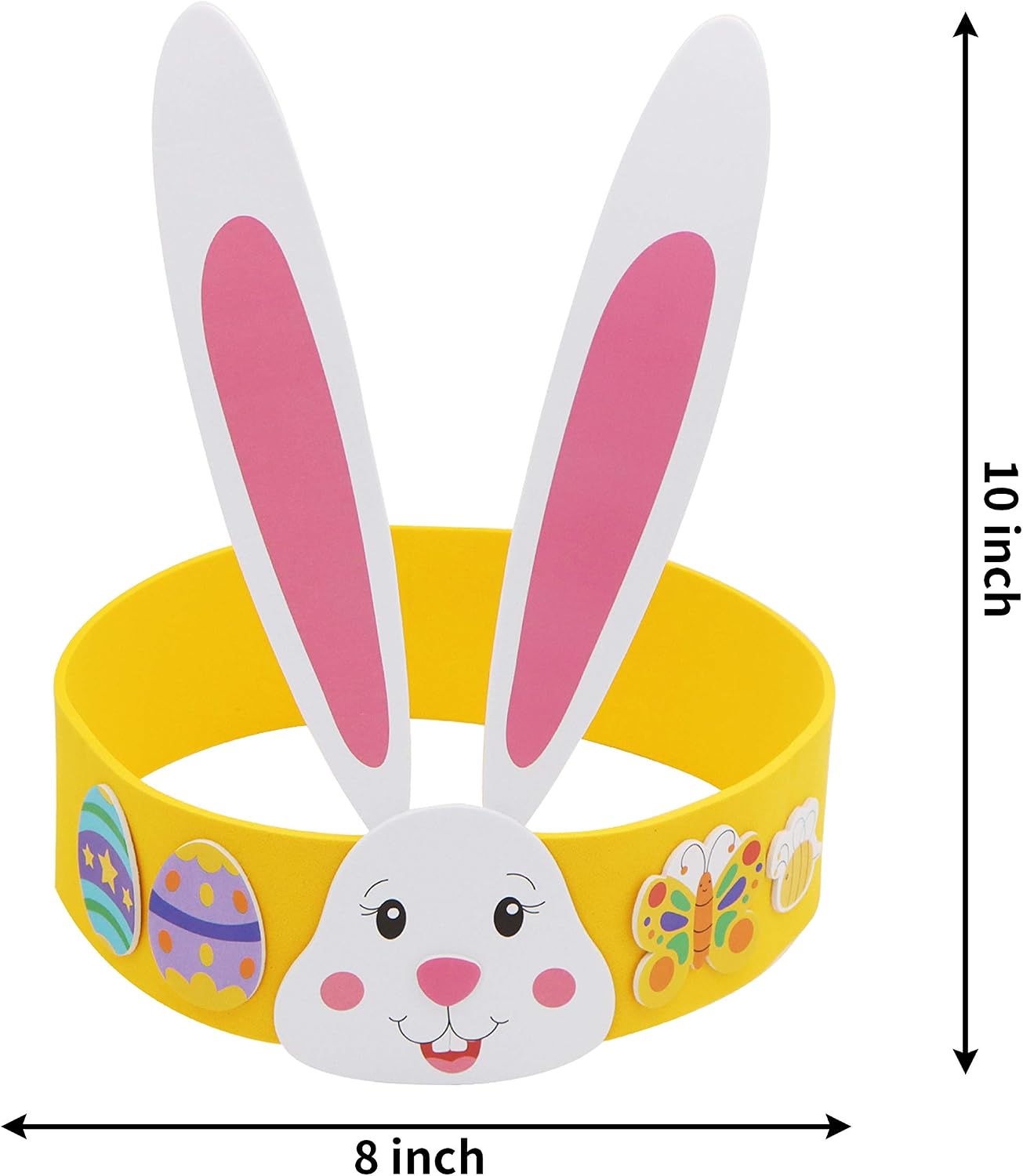 JOYIN 12 Pcs Easter Foam Headband for Easter Apparel Craft Kits with Rabbit Bunny, Chick, Frog, Lamb Headband for Hat,Dress-Up Party Accessory, and Theme Party