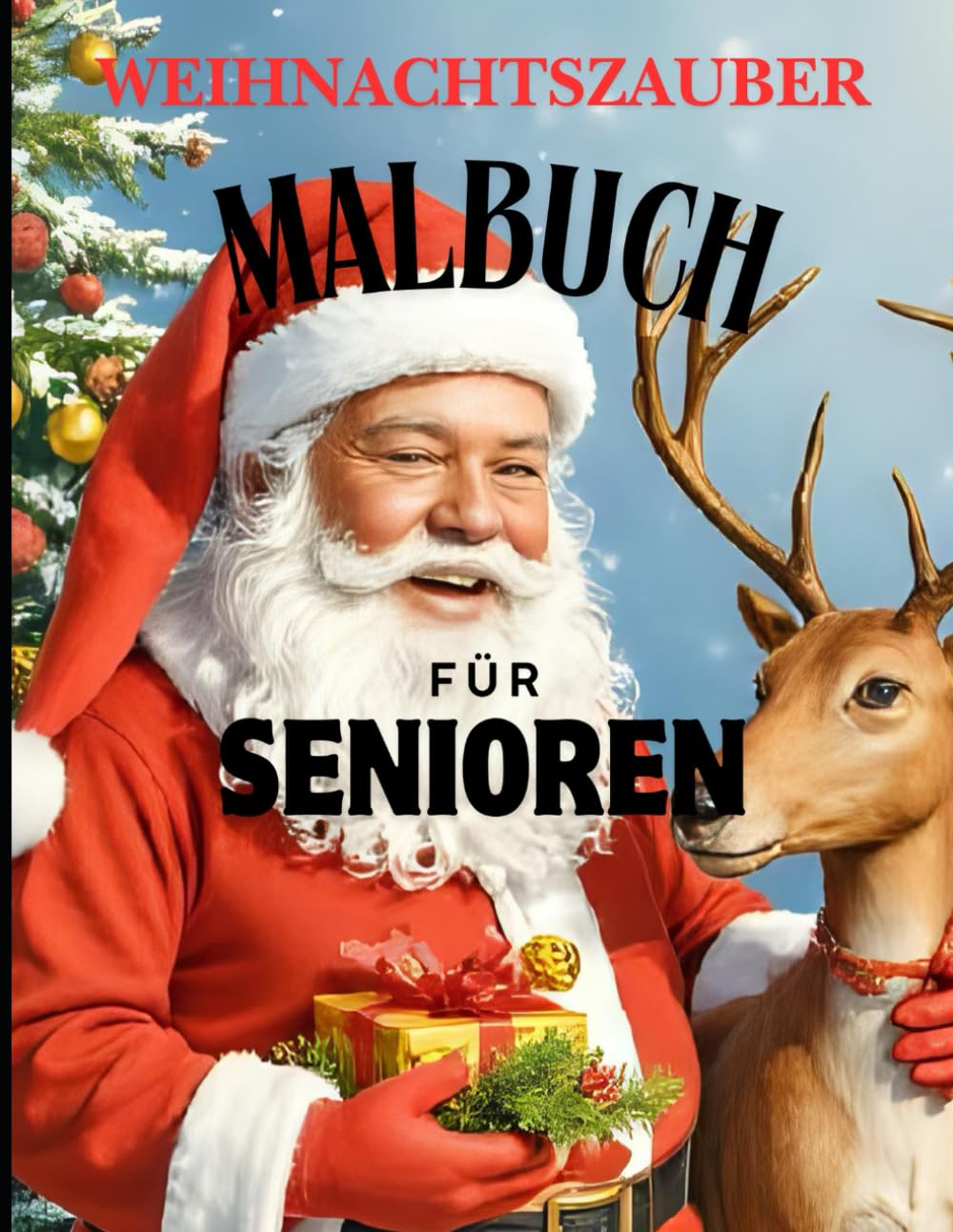 Weihnachtszauber - Malbuch für Senioren