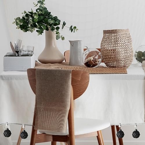 Miniatura 5 de Tioncy 24 piezas de pesos para cortinas al aire libre, mantel, pesos, bola pesada, resina, hierro fundido, soporte para muebles, colgante para el