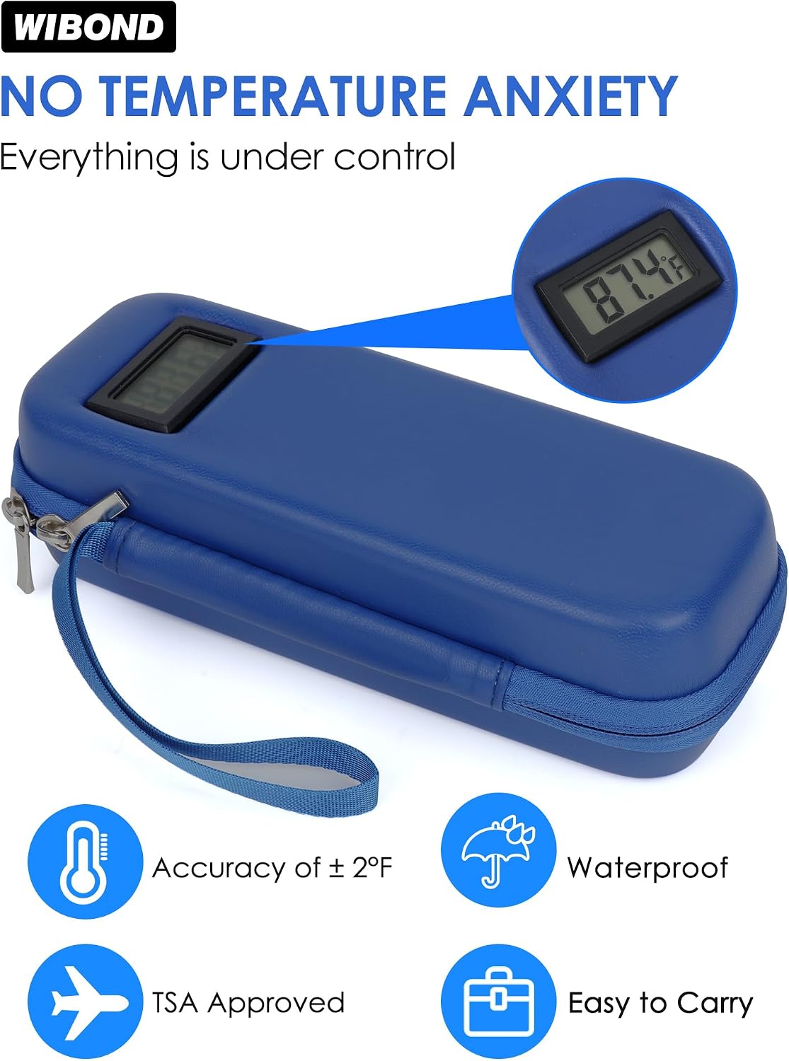 Insulin Cooler Travel Case with Temperature Display, Tsa Approved, Refrigerated Medicine Travel Case with 2 Ice Packs, Insulin Pen & Other Diabetic Supplies Organizer for Trip and Daily image 2