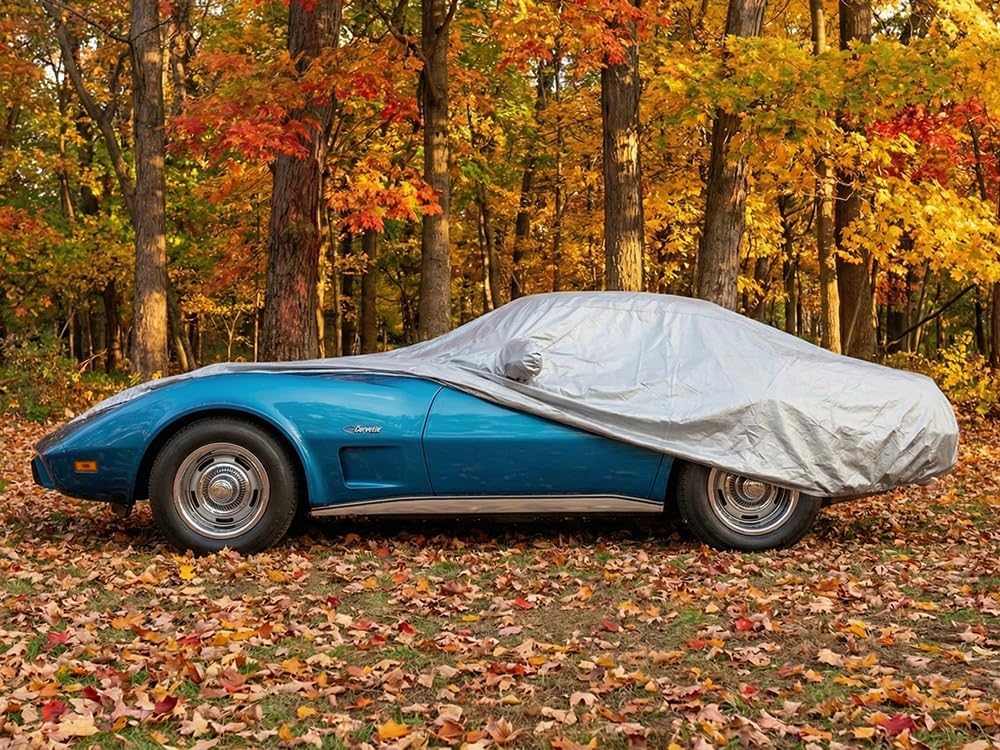 Custom Fits for C3 1968-1982 Chevy Corvette Car Cover Silver Metallic Covers
