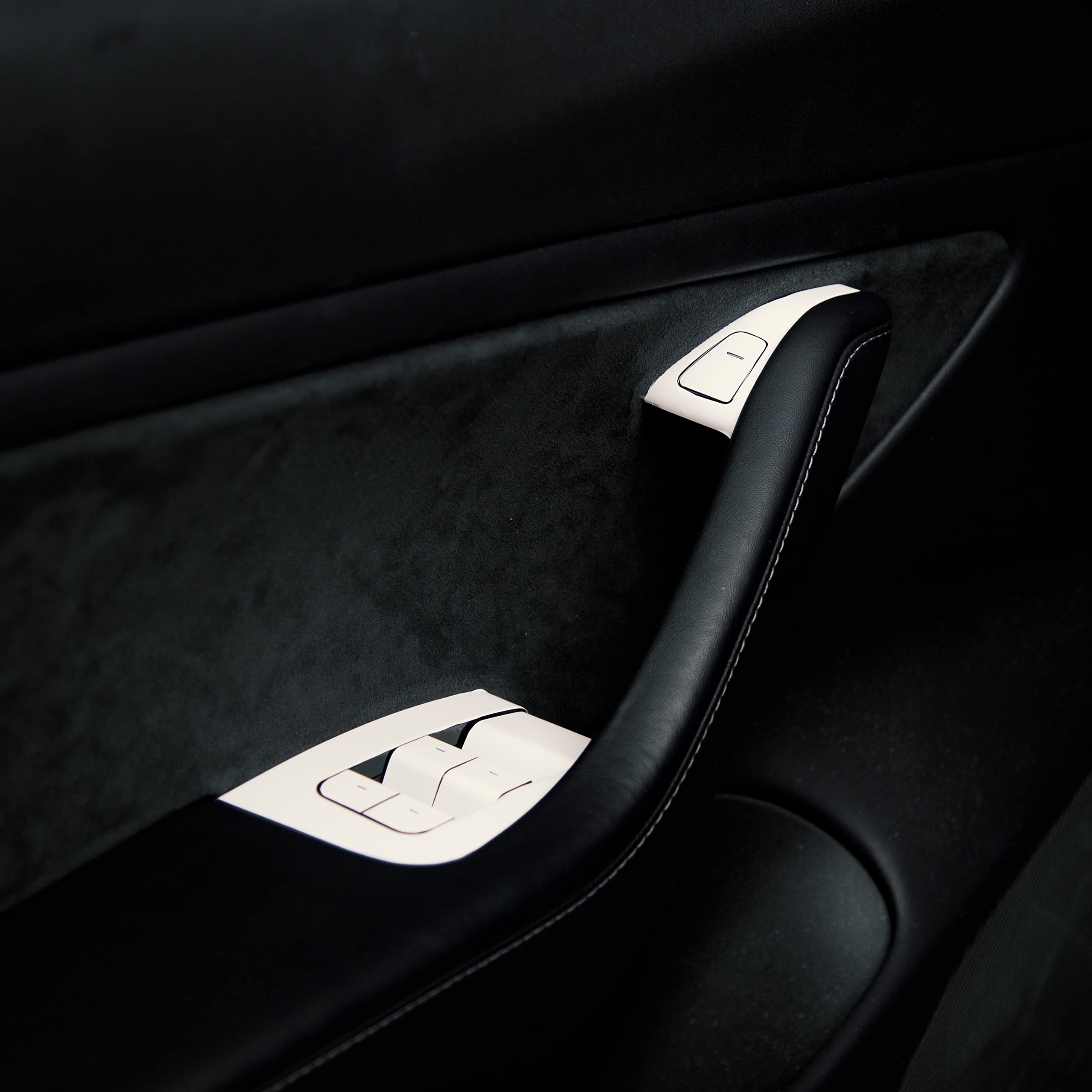 TESBROS Tesla Model 3 and Model Y Door Switch Vinyl Wrap Kit - Easy to Install - Perfect for Scratches | Comes with 2 Vinyl Set |Tesla Model Y and Model 3 Vinyl Wrap Accessories | Satin White