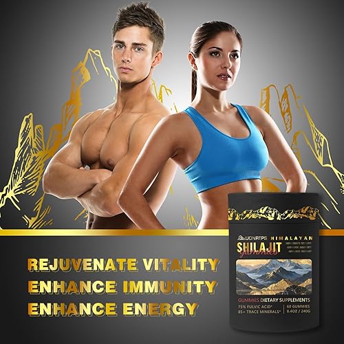 Miniatura 2 de Gomitas Shilajit del Himalaya de oro, gomitas Shilajit para hombres y mujeres, impulso de energía natural y apoyo inmunológico, más de 85 minerales