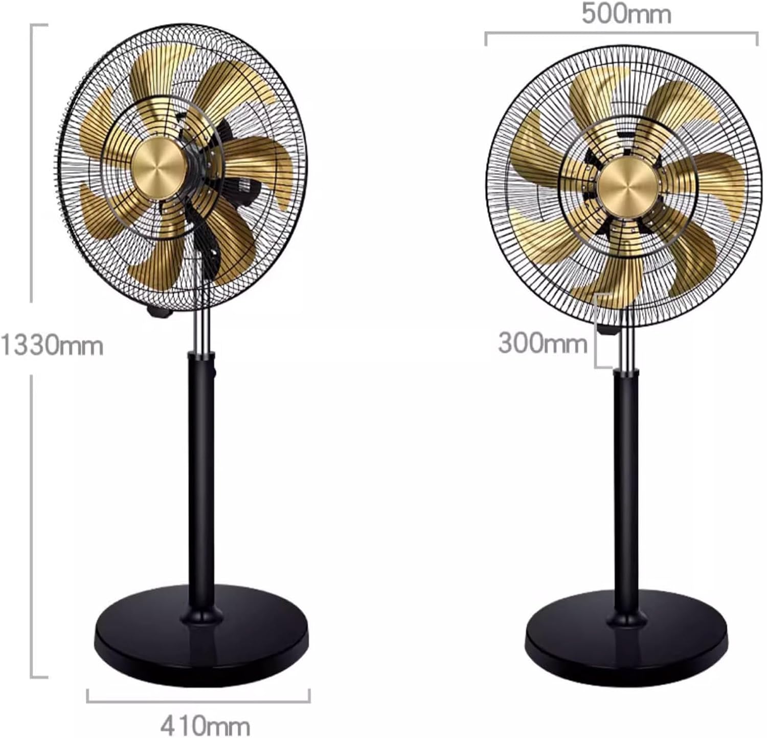Standing Fan with Remote, 5-Speed Floor Fan Remote Control Silent Fan Swing with One Click for The Living Room, Office, Workshop, Dormitory