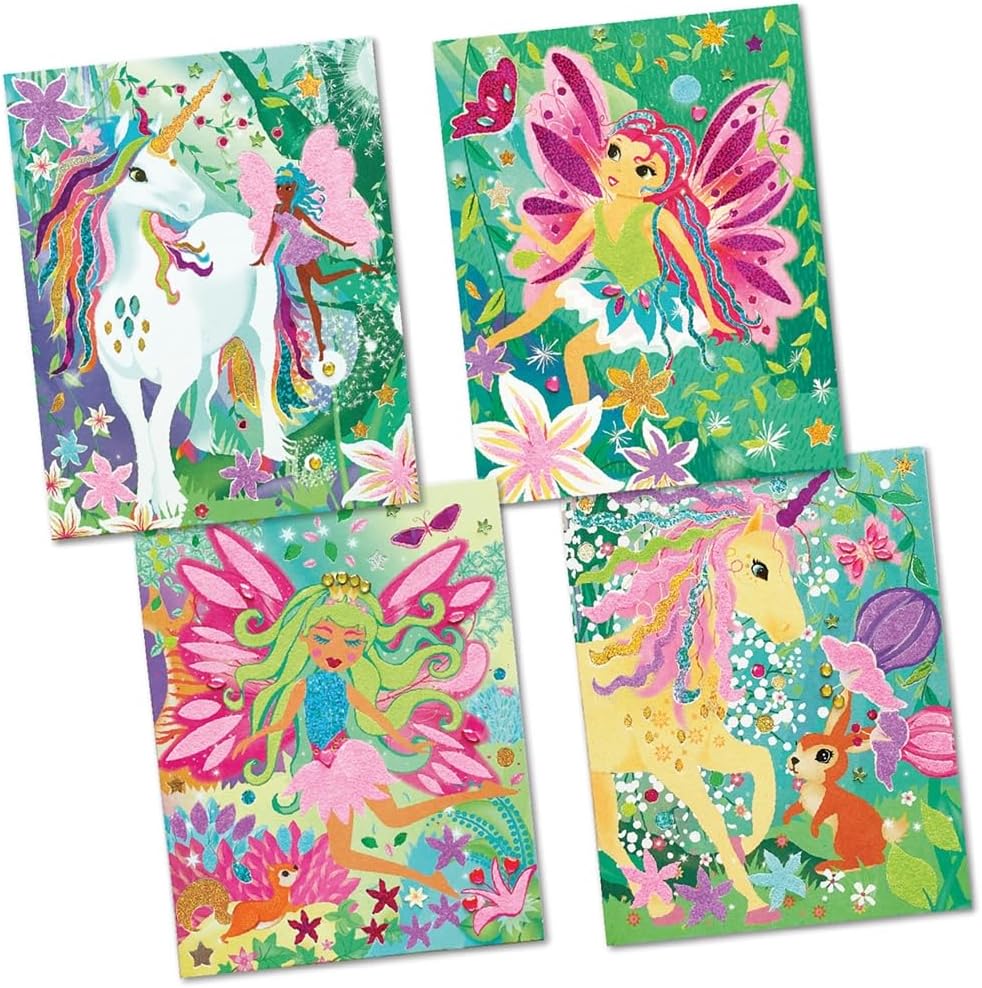 ARTISTA 9301921 Glitter and Foil Pictures Unicorn DIY Kit for Children, Creative Set in Practical Storage Box