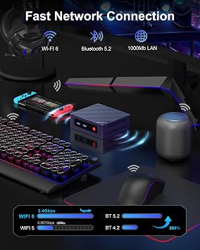 Beelink Mini PC,12th Gen Intel Alder Lake-N100 up to 3.4 GHz, 16GB DDR4 RAM 500GB M.2 SSD Desktop PC, S12 Pro Mini Computers, 4K@60Hz Dual HDMI, USB3.2, WiFi 6 BT5.2, RJ45 LAN, Family-NAS/HTPC