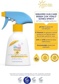 Sebamed Baby SPF 50+ 98% UVA Protective Omnidirectional Protective Children's Sun Spray 200 ml with UVB Filter
