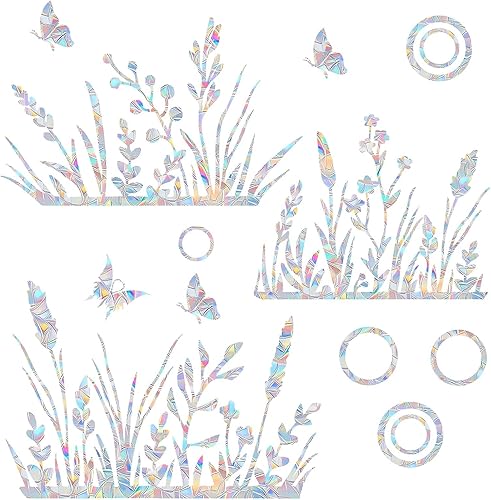 36 calcomanías de mariposa para ventana, anticolisión para salvar a los pájaros de colisiones de ventanas, vinilo prismático no adhesivo para