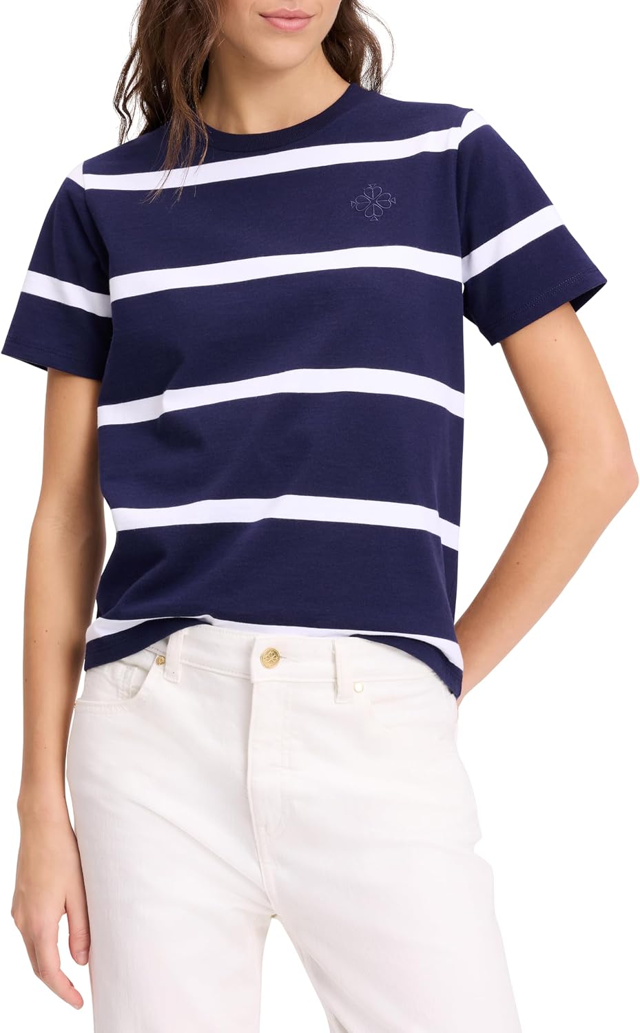 kate spade new york Women's Montauk Stripe Logo Tee
