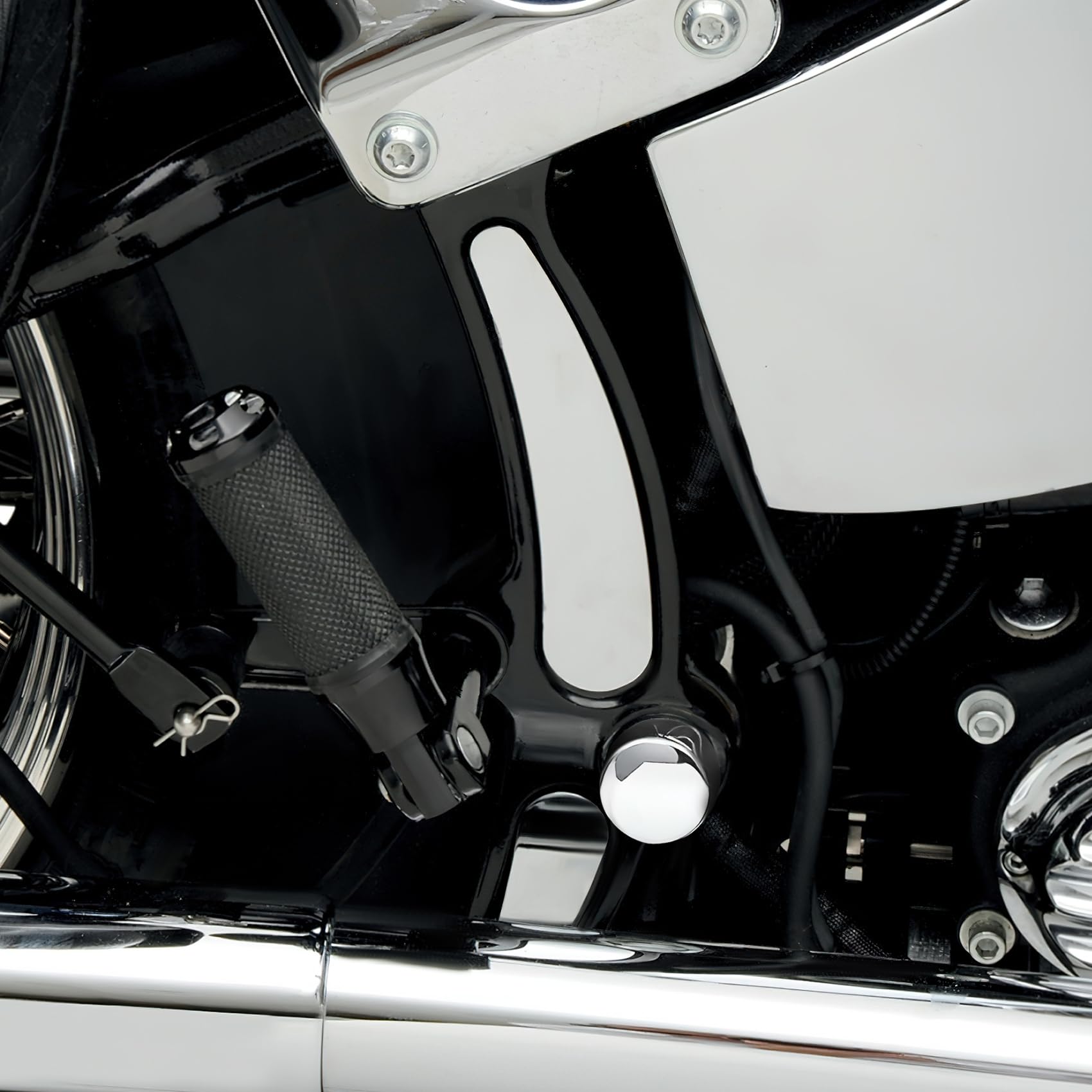 TCMT Chrome 4PCS Curvo Forcellone Telaio Inserto Pivot Bolt Set Kit Fit Per Harley Softail Fat Boy FLSTF Deluxe 00-07 01 02 03 04 05 06