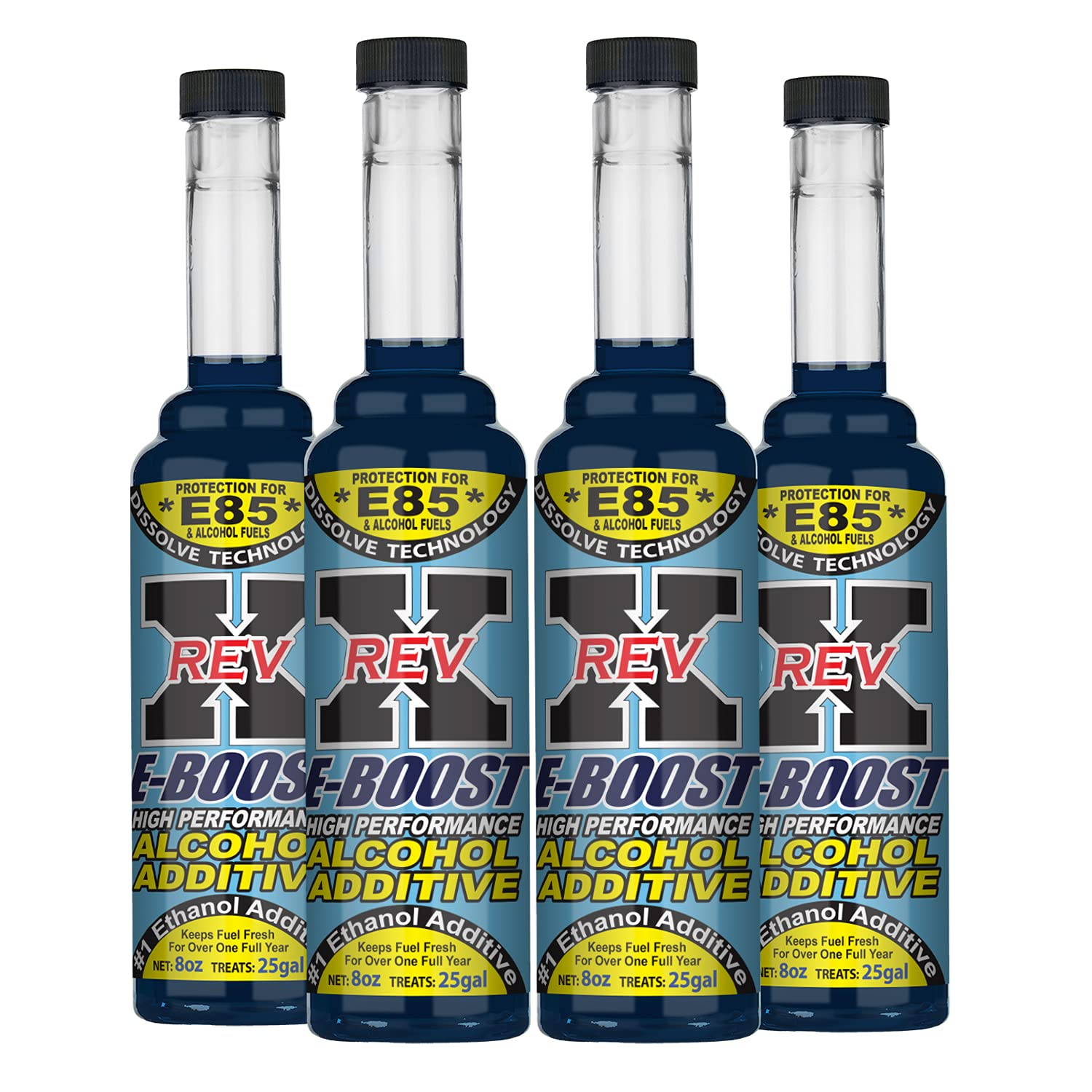 REV X E-Boost E85 & Alcohol Fuel Additive - 8 fl. oz (4 Pack)
