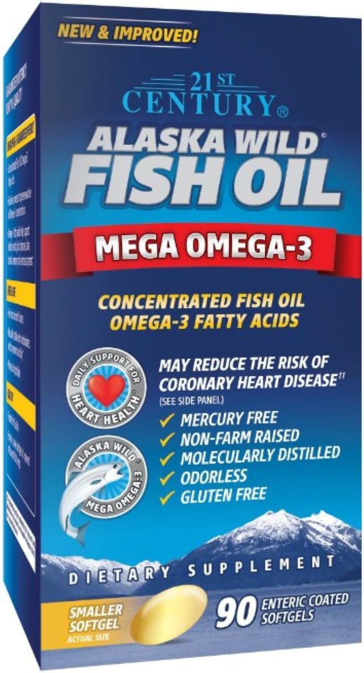 Alaska Wild Fish Oil Softgels 90 ea (Pack of 6)