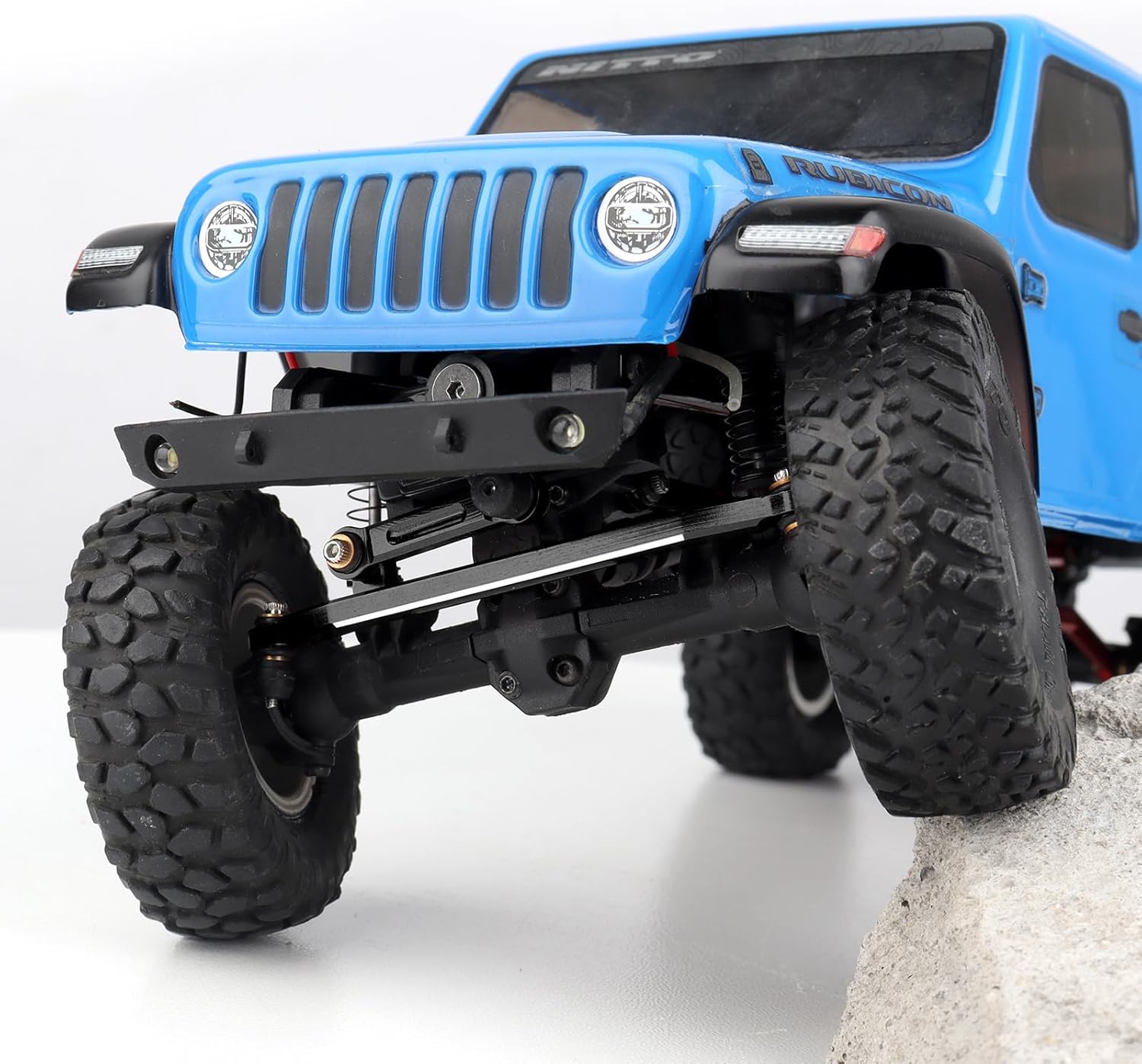 Hobbypark High Clearance Links Set Steering Rod Tie Upgrades for Axial SCX24 Gladiator AXI00005 Upgrades 1/24 RC Crawler Car (Black)