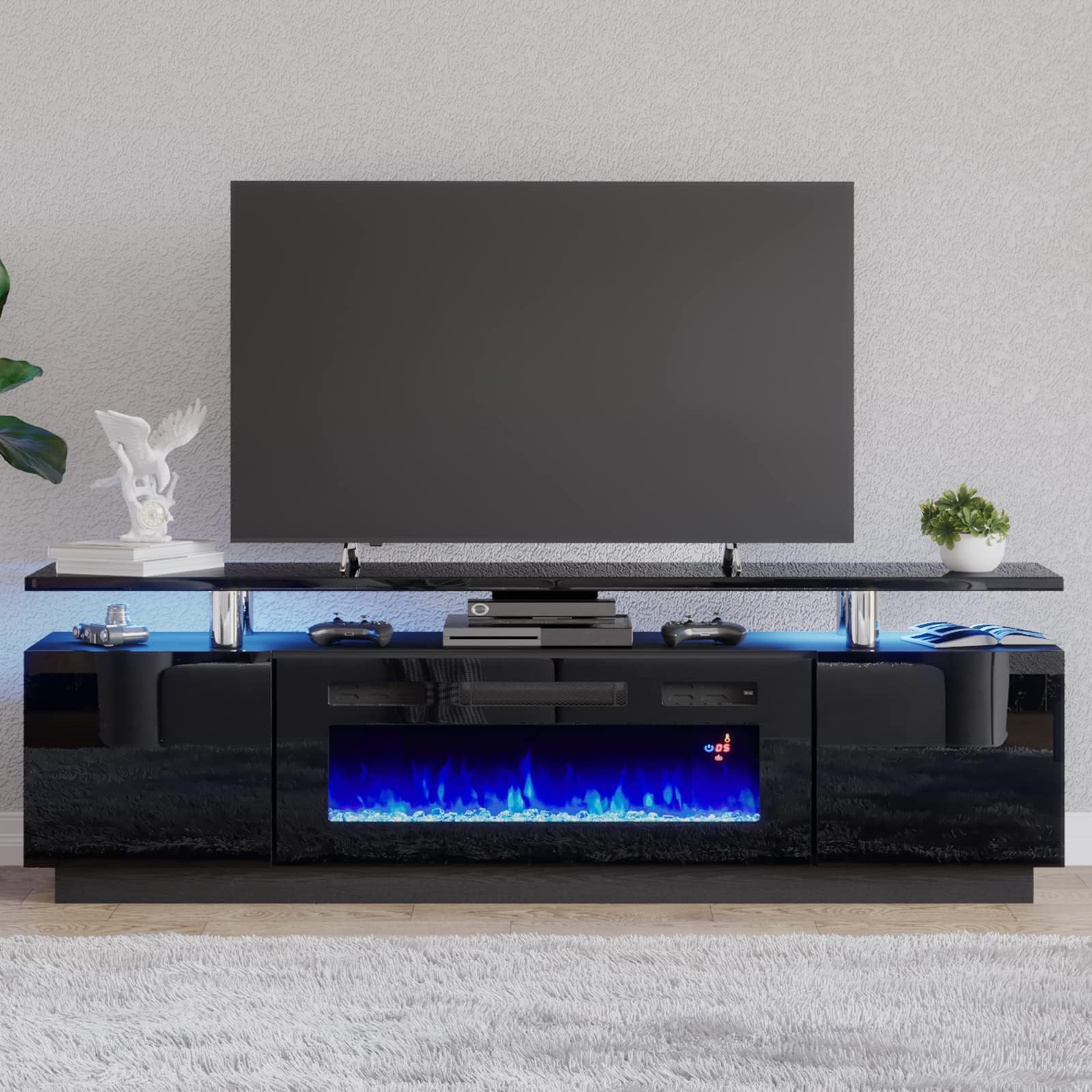 MEBLE FURNITURE & RUGS York 02 Fireplace TV Stand for TVs