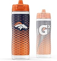 Vista 28 de Gatorade Gx NFL - Botellas antideslizantes para apretar, 30 onzas líquidas, sistema de hidratación Gx Miami Dolphins