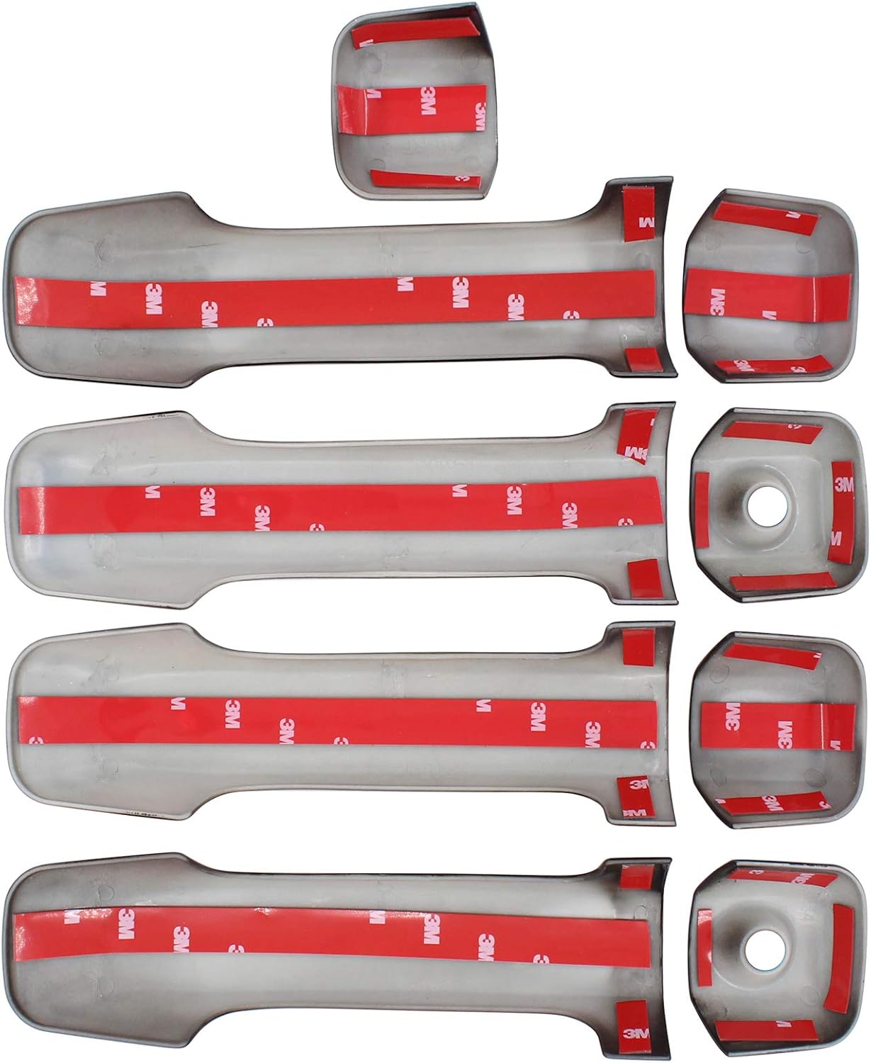 NewYall Black Exterior Door Handle Covers for Toyota Sequoia Tundra 2007-2021 Outer Front Rear Left Driver Right Passenger Side
