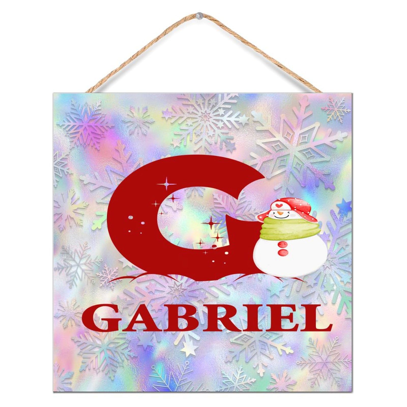 Panneau en bois monogramme d'une finition haut de gamme pour décoration intérieure de Noël