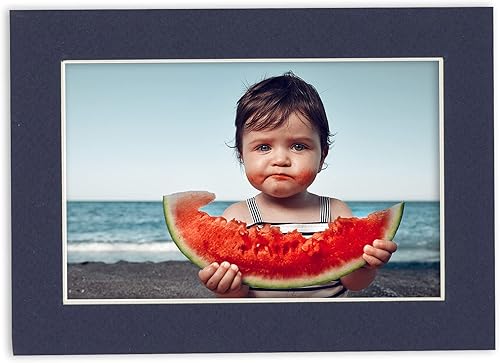 Miniatura 5 de Tapete de 8 x 8 pulgadas para marco de 12 x 12 pulgadas, tablero de tapete precortado sin ácidos, azul marino de 8 x 8 pulgadas, mate de fotos hecho