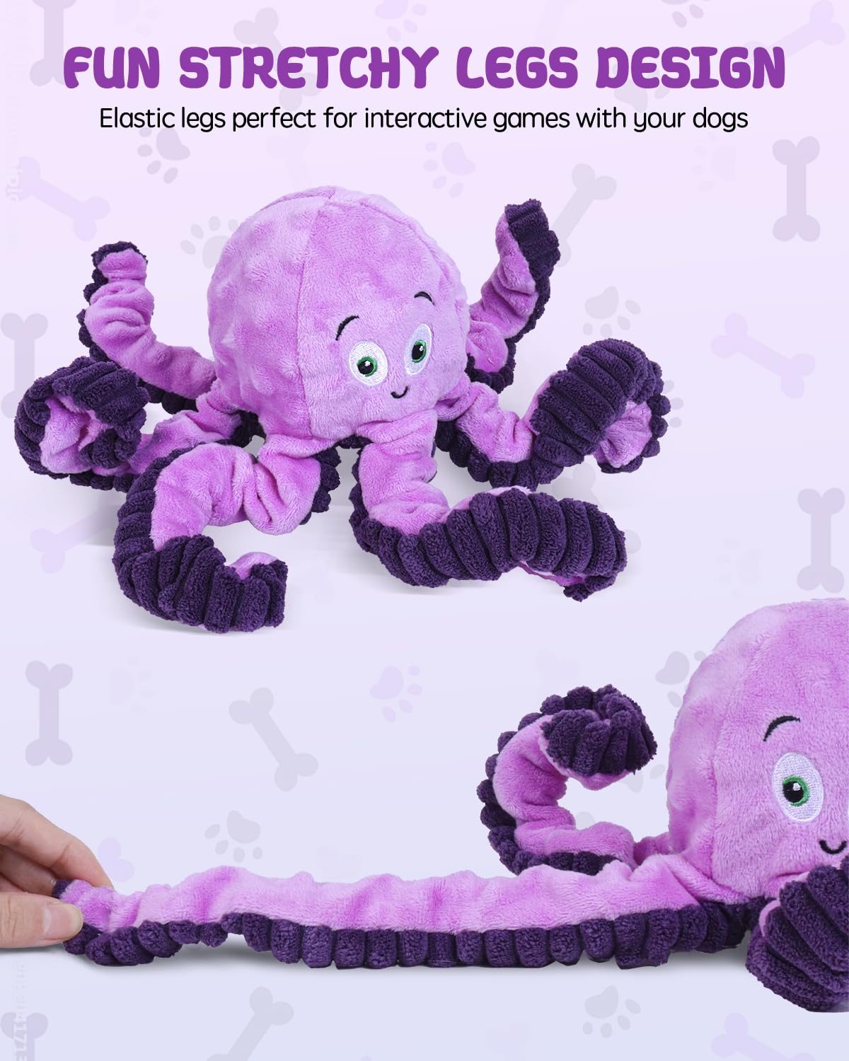 Juguetes chirriantes para perros, juguetes chirriantes de peluche suave para perros pequeños, medianos y grandes