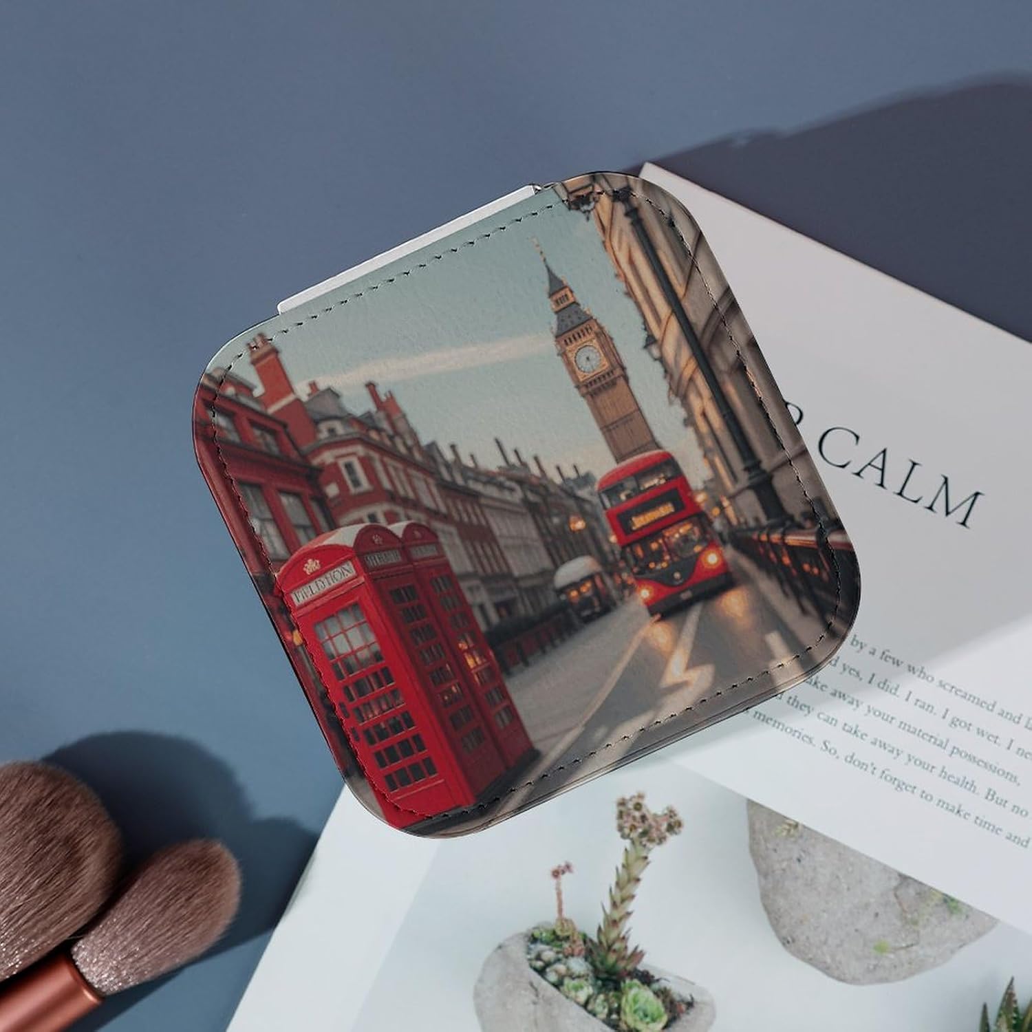 Square Red London Street Jewelry Box for Ring Earring Necklace image 4