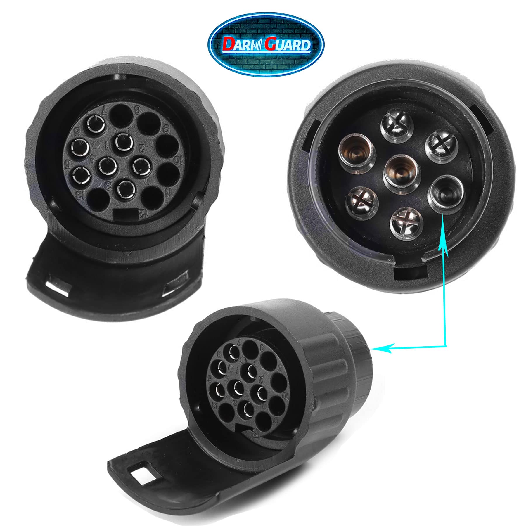 Adattatore Presa Femmina A 13 Poli Maschio E 7 Poli Femmina Norauto 2358688