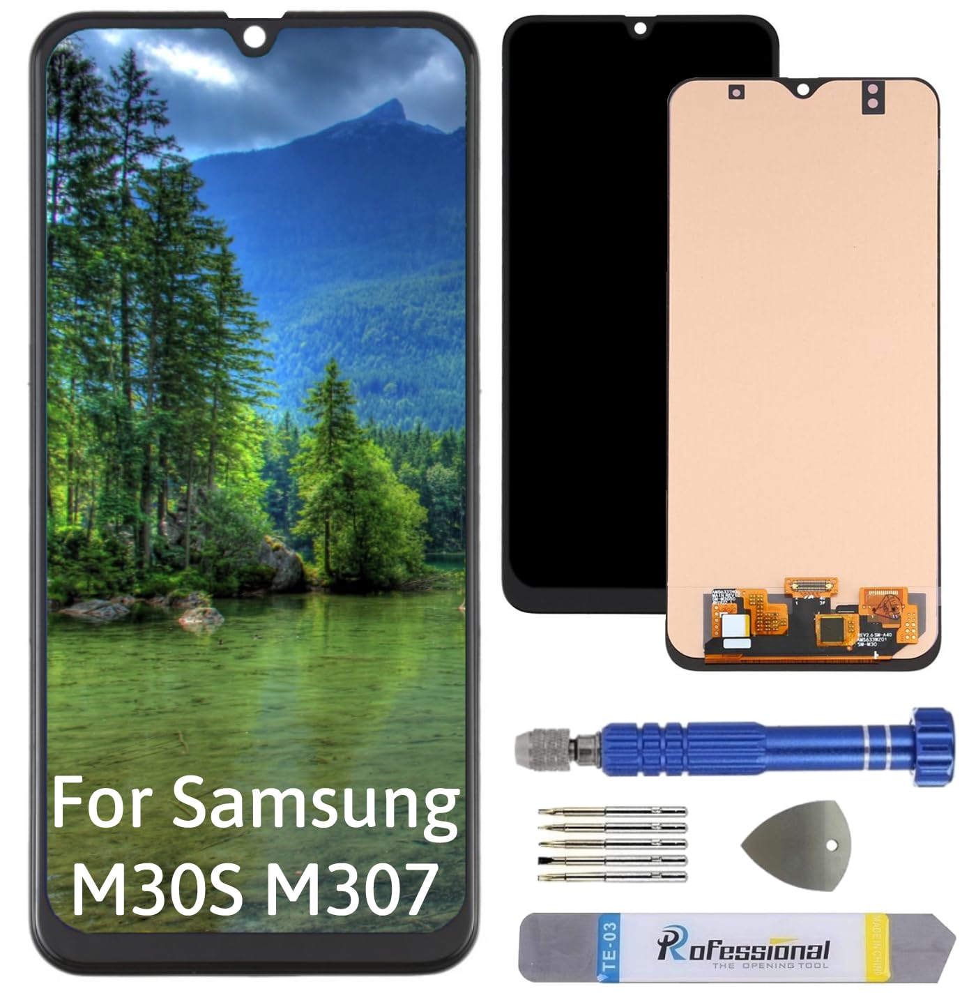 Int'xFull Incell Display for Samsung M30S M307 LCD Screen Replacement Touchscreen with Tools Black High Quality