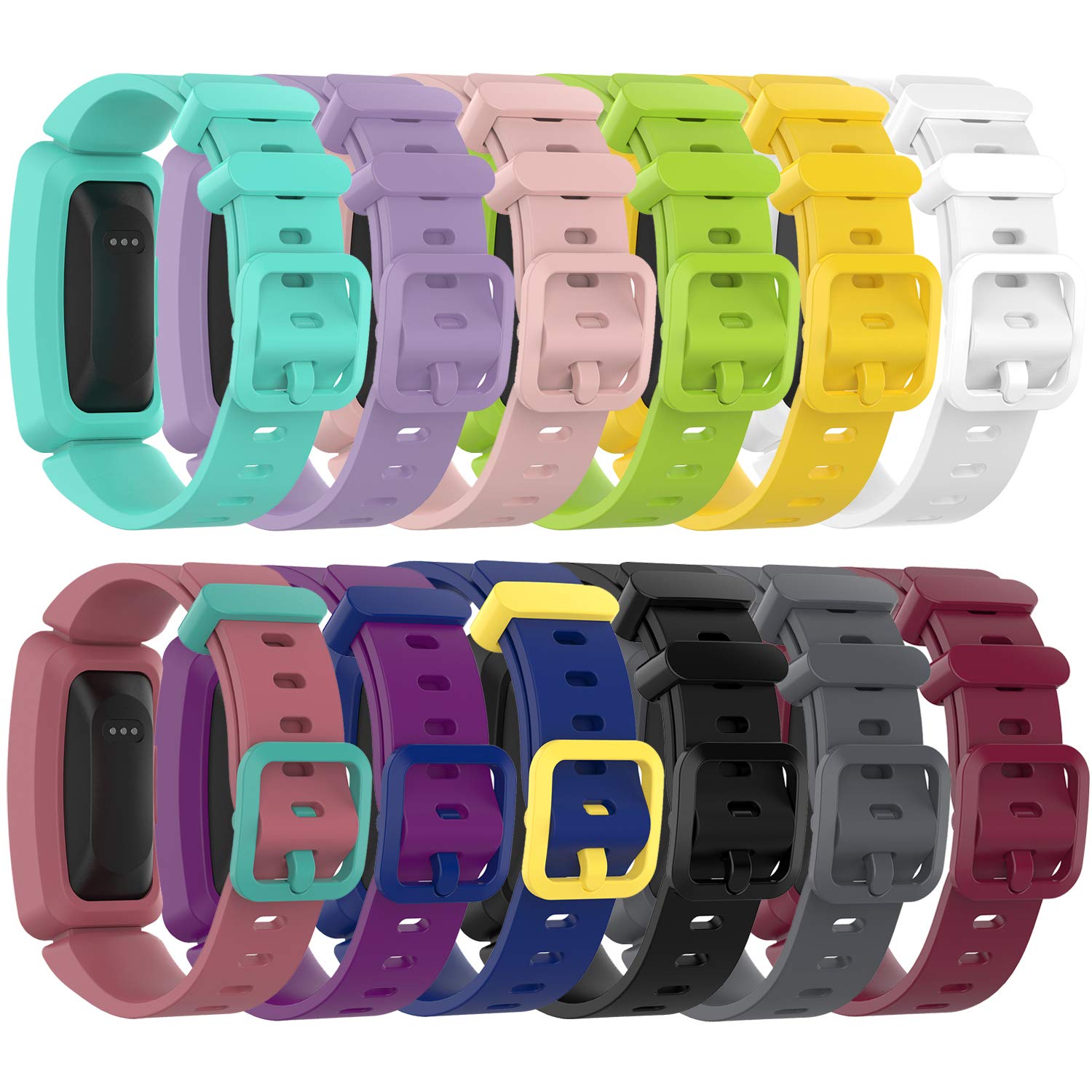 RuenTech Compatible with Fitbit Ace 2 Kid's Band Silicone Water Resistant  Fitness Watch Strap for Ace 2 Bands for Kids (12-Pack) : Amazon.com.au:  Sports, Fitness \u0026 Outdoors