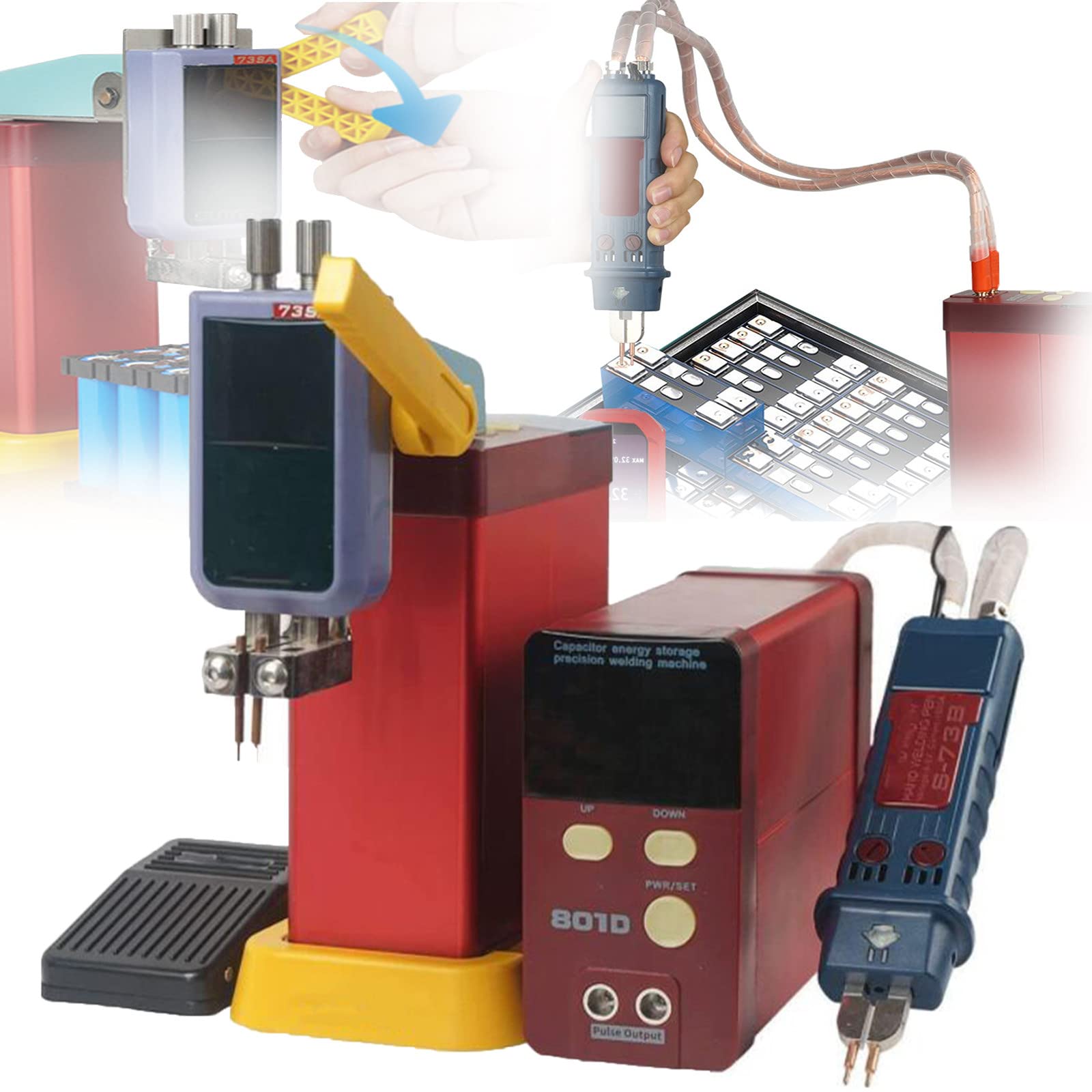 Buy GAOMIN 801D Battery Spot Welding Machine 12kw Capacitor Energy