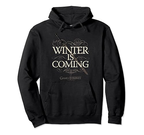Winter Is Coming Text Pullover Hoodie