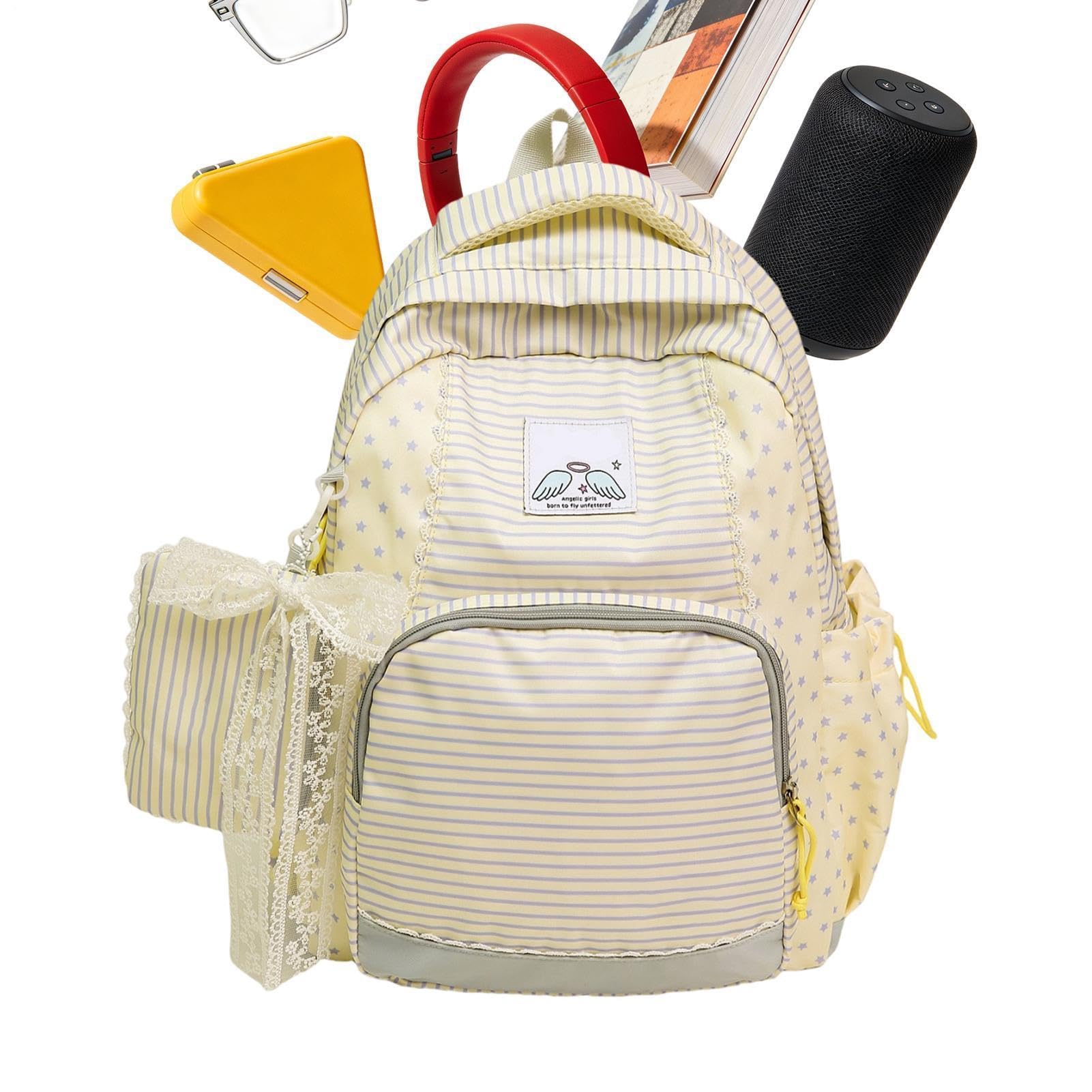 Zaino per Ragazze Con Borsellino Con , Impermeabile E Scomparti Eleganti | Zaino Scolastico Multi-Scomparto Adolescenti Studentesse Donne Aula Scuola Elementare Campeggio Weekend Gita Fuori Porta