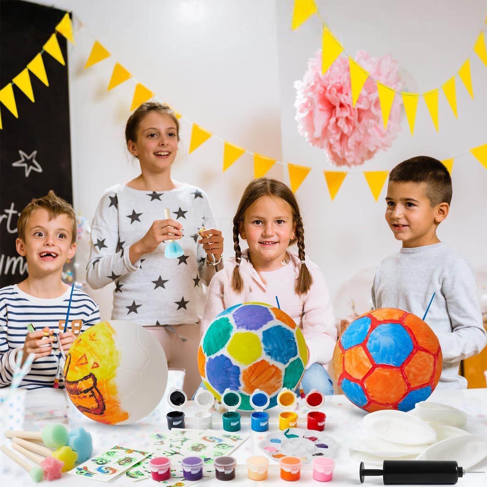Fußball-Malset – 12 Farben Lampe Fußball Spielzeug mit Nachtlicht Kit Lernspielzeug für Mädchen und Geschenk für Weihnachten Neujahr Kinderparty Klassenzimmer Feiertage