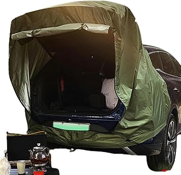 Rooftop Tent, Oxford Cloth Car Tents for Camping,Waterproof Portable Tailgate Tent for SUV Truck, Large Capacity Outdoor Rear Tent Travel Camping with Carry Bag