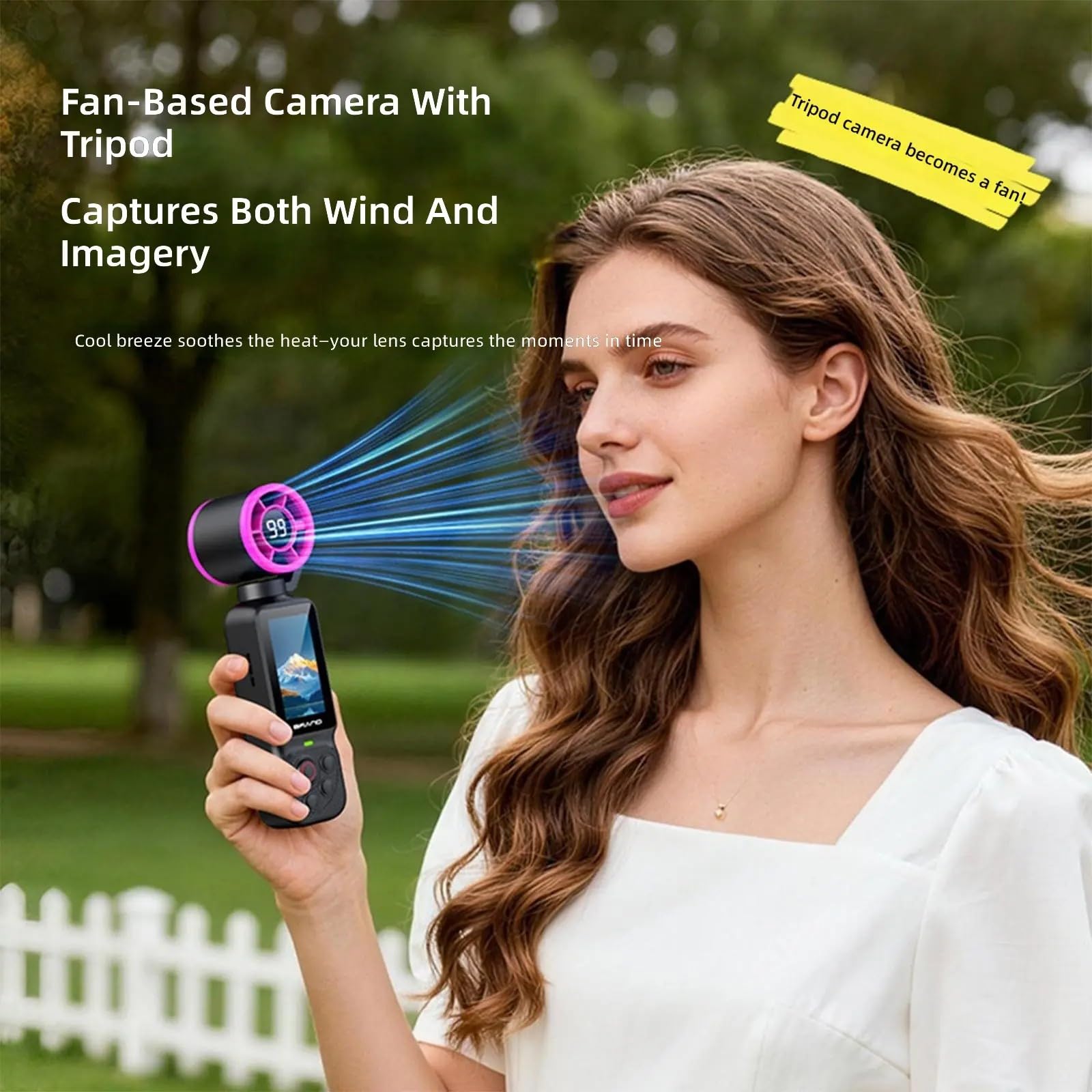 Videocamera portatile, bianca, con scheda di memoria da 32 G